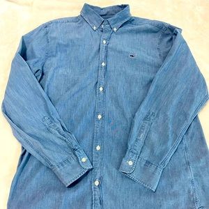 Large Vineyard Vines Denim Button Down Shirt
